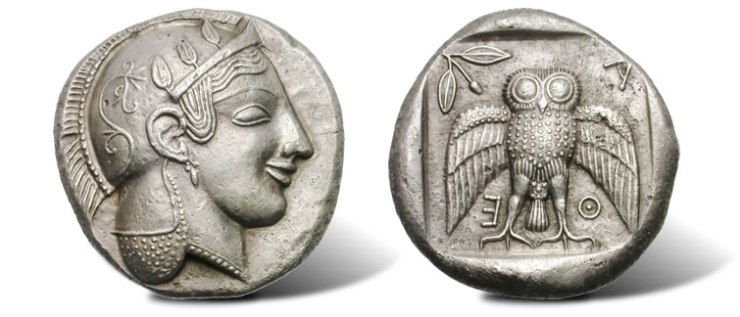 Silver-Decadrachm-Ancient-Coin-of-Athens